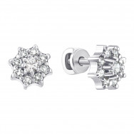 Серебряные пуссеты с фианитами (2994/1)