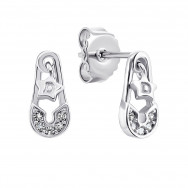 Серебряные пуссеты с фианитами (TE4241)