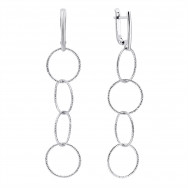 Серебряные серьги-подвески (СК2004)