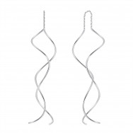 Серебряные серьги-протяжки (продевка) (82770)