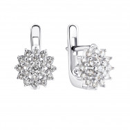 Серебряные серьги с фианитами (1EA81269)