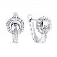 Серебряные серьги с фианитами (1EA92037)
