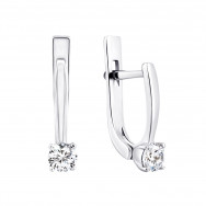 Серебряные серьги с фианитами (2247/1р-CZ)