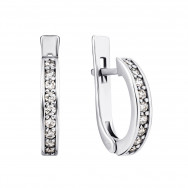 Серебряные серьги с фианитами (2268/1р-CZ)