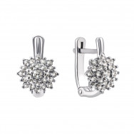 Серебряные серьги с фианитами (82059б)