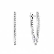 Серебряные серьги с фианитами (920126б)