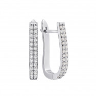 Серебряные серьги с фианитами (ЛК-0048р)