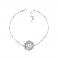 Серебряный браслет с фианитами (S468b)