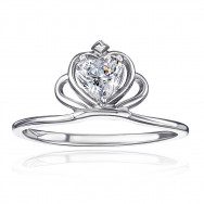 Серебряное кольцо «Корона» с фианитом Swarovski (00924/12/1/1686)