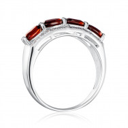 Серебряное кольцо с гранатом (R76-R/12/5232)