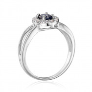 Серебряное кольцо с сапфиром (R66-R/12/8765)