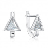 Серебряные серьги с фианитами (1EA81132-E/12/1)