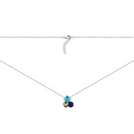Серебряное колье с crystal (SN38036-W)
