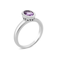 Серебряное кольцо с аметистом (SR22363 к ам)