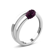 Серебряное кольцо с фианитами (SR33707-BM)