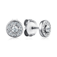 Серебряные серьги с фианитами SZDE00337-E/12/1