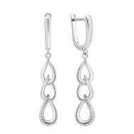Серебряные серьги с фианитами (SZDE00345)