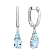 Серебряные серьги с фианитами (SZDE00380 г)