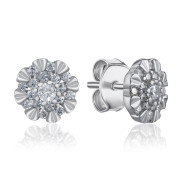 Серебряные серьги с фианитами  SZDE00446-E/12/1