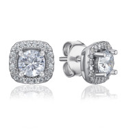 Серебряные серьги с фианитами SZDE00524-E/12/1