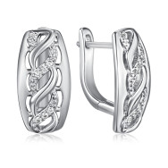 Серебряные серьги с фианитами SZDE04884-E/12/1