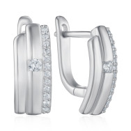 Серебряные серьги с фианитами SZDE04886-E/12/1