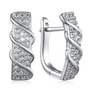 Серебряные серьги с фианитами SZDE04896-E/12/1