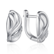 Серебряные серьги с фианитами SZDE04902-E/12/1