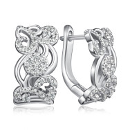 Серебряные серьги с фианитами SZDE04994-E/12/1