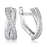 Серебряные серьги с фианитами SZDE05007-E/12/1