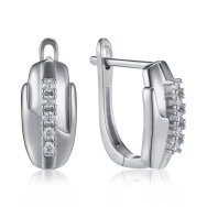 Серебряные серьги с фианитами SZDE05183-E/12/1