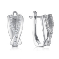 Серебряные серьги с фианитами (SZDE05198-E/12/1)