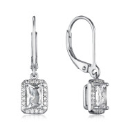 Серебряные серьги с фианитами SZDE08408-E/12/1