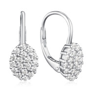 Серебряные серьги с фианитами SZDE08460-E/12/1