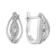 Серебряные серьги с фианитами (SZDE13979)