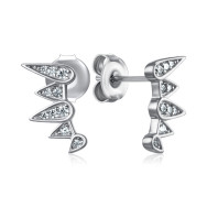 Серебряные серьги с фианитами SZDE14423-E/12/1