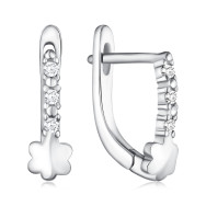 Серебряные серьги с фианитами SZDE15062-E/12/1