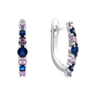 Серебряные серьги с фианитами (SZDE15070)