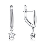 Серебряные серьги с фианитом SZDE15096-E/12/1