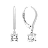 Серебряные серьги-подвески c фианитами (SZDE16669)