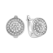Серебряные серьги с фианитами (SZDE16830)
