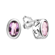 Серебряные пуссеты с аметистом (SZDE75974-1)