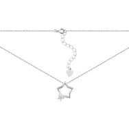 Серебряное колье Звезда с фианитами (SZDN01442)