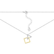 Серебряное колье с позолотой и фианитами (SZDN01451)