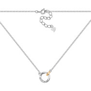 Серебряное колье с позолотой и фианитами (SZDN01560)