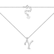 Серебряное колье Буква Y (SZDN14308 Y)