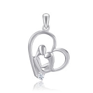 Серебряная подвеска с фианитом  SZDP00372-P/12/1