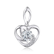 Серебряная подвеска Сердце с фианитами SZDP01802-P/12/1