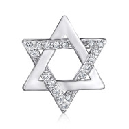 Серебряная подвеска Звезда Давида с фианитами  SZDP02258-P/12/1