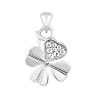 Серебряная подвеска Клевер с фианитами (SZDP03650)